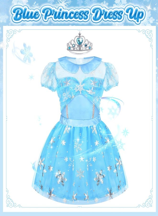 STOPKLAS Princess Dress Up Clothes for Little Girls, 16 PCS Princess Toddler Dress Up Costumes, Kids' Dress Up Pretend Play Toys Gifts for Toddlers, Mermaid Costume Set with Accessories for Girls 3 4 5 6 - Image 4